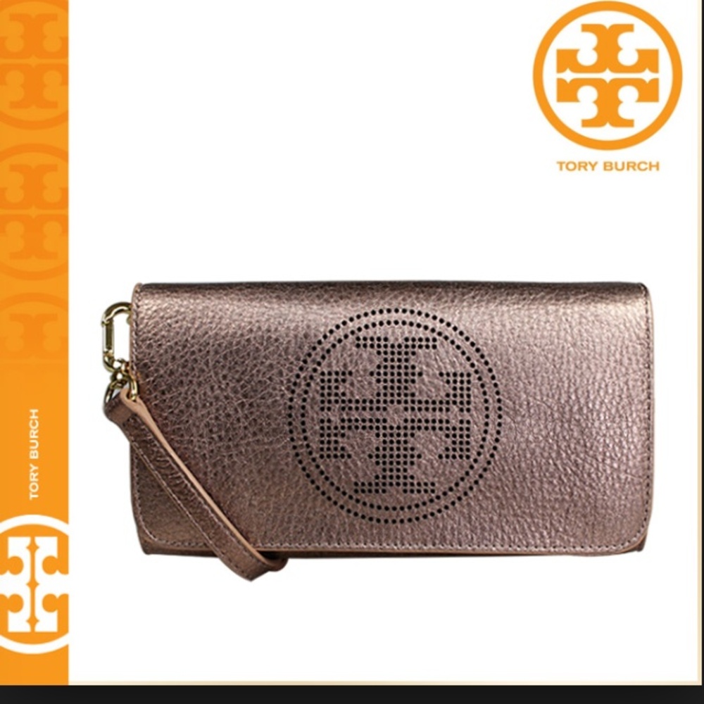 Tory Burch bronze metallic bag NWT